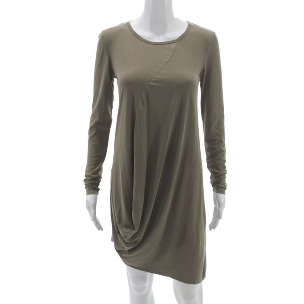 Zara Women Shift Dress Multicolor Long Sleeve Round Neck Modal Size S